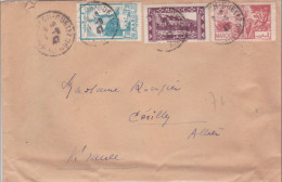 MAROC - 1947 - ENVELOPPE De MARRAKECH Pour CERILLY - Storia Postale