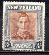 NEW ZEALAND 1938 King George VI  - 3s. - Brown And Grey   FU SPACFILLER CHEAP PRICE - Ungebraucht