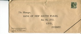 (301) Banque Of New South Wales Commercial Cover - From And To The Bank ? - Cartas & Documentos