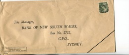 (301) Banque Of New South Wales Commercial Cover - From And To The Bank ? - Lettres & Documents