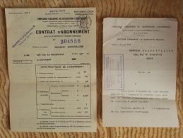 Compagnie Parisienne De Distribution D'électricité Bd De Charonne - Contrat D'abonnement  - 1936 - Electricidad & Gas