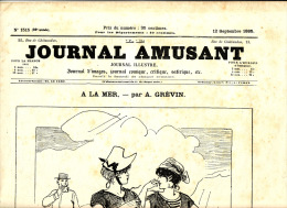 Journal Amusant N°1515 12 Septembre 1885 Illustrations Grévin Léonnec Mars Maury - 1800 - 1849