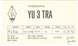 CARTE RADIO - QSL - CARTE RADIO QSL - YUGOSLAVIA - YOUGOSLAVIE - KRKI - 1968. - Radio Amateur