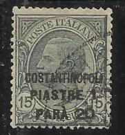 LEVANTE COSTANTINOPOLI 1922 PIASTRE 1 E 20 PARA SU 15 CENTESIMI USED - European And Asian Offices