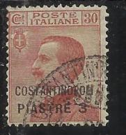 LEVANTE COSTANTINOPOLI 1922 PIASTRE 3 SU 30 CENTESIMI USED - Bureaux D'Europe & D'Asie