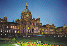 Canada Parliament Buildings At Dusk Victoria British Columbia - Victoria