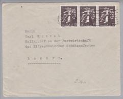 Schweiz Zusammendrucke 1939 Landi Zu#26a Auf Brief - Se-Tenant