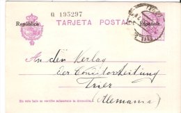 ENTIER POSTAL AVEC SURCHARGE EEPUBLICA ESPANOLA - 1931-....