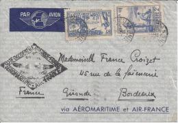 COTE D'IVOIRE - 1937 -   PREMIER VOL AFRIQUE - FRANCE AEROMARITIME ET AIR-FRANCE - - Briefe U. Dokumente