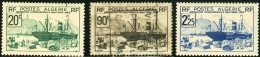 ALGERIA, COLONIA FRANCESE, FRENCH COLONY, 1939, FRANCOBOLLI NUOVI (MLH*) E USATI, Scott 126,128,130 - Neufs