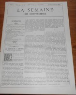 La Semaine Des Constructeurs. N°33. 8 Février 1890. Palais De Glace à Paris. Lac Copaïs Et Les Travaux De Déssèchement. - Revistas - Antes 1900