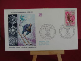 FDC, Jeux Olympiques D'hiver, Slalom Et Descente - 38 Grenoble -  27.1.1968 - 1er Jour - - Winter 1968: Grenoble