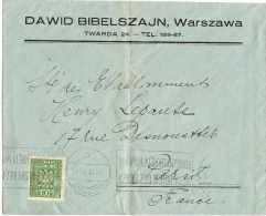 LBL20/5- POLOGNE - LETTRE A DESTINATION DE PARIS NOVEMBRE 1935 (?) - Lettres & Documents