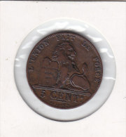 5 CENTIMES Cuivre Léopold II 1848 Qualité++++++++++++ - 5 Cents