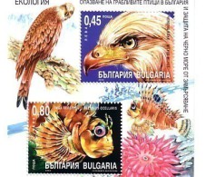 2004 ECOLOGY  Birds/Fish   S/S - MNH  BULGARIA / Bulgarie - Unused Stamps