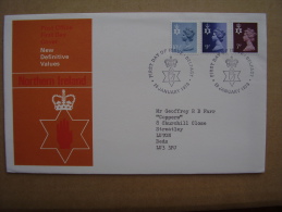 GB REGIONALS  NORTHERN IRELAND Definitives OFFICIAL FIRST DAY COVER 1978 THREE VALUES. - Irlanda Del Nord
