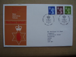 GB REGIONALS  NORTHERN IRELAND Definitives OFFICIAL FIRST DAY COVER 1980 THREE VALUES. - Nordirland
