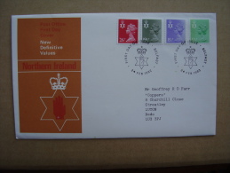 GB REGIONALS  NORTHERN IRELAND Definitives OFFICIAL FIRST DAY COVER 1982 FOUR VALUES. - Nordirland