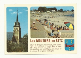 Cp, 44, Les Moutiers-en-Retz Multi-Vues, Voyagée 1982 - Les Moutiers-en-Retz