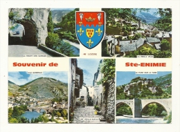 Cp, 48, Sainte-Enimie (Gorges Du Tarn), Multi-Vues, Voyagée 1973 - Autres & Non Classés