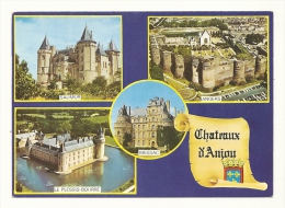 Cp, 49, Les Châteaux D'Anjou, Multi-Vues, écrite 1989 - Other & Unclassified
