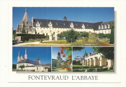 Cp, 49, Fontevraud, L'Abbaye, Multi-Vues, écrite - Other & Unclassified