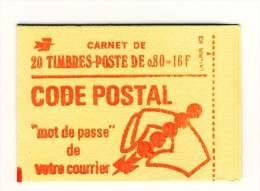 Carnet Bequet 0.80fr Rouge Sans Phosphore YT 1816-C5 Presse 6 Petits Pointillés. Cote YT 160 € ,  Maury N° 397 B : 165 € - Modernos : 1959-…