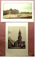 2 X Nachdruck Von Kolorierter Radierung + Aquarell Von Dresden  -  Kreuzkirche , Japanisches Palais  -  Ca. 1795 - Gouaches