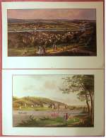 2 X Nachdruck Von Kolorierter Radierung + Lithographie Von Dresden - Pillnitz , Loschwitz  - Ca. 1800 / 1870 - Radierungen