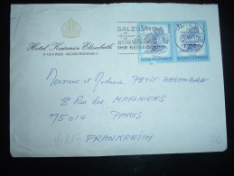 LETTRE TP 3 S X2 OBL.MEC. 30.4.81 WIEN + HOTEL KAISERIN ELISABETH - Storia Postale