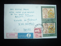 LETTRE PAR EXPRES PAR AVION TP 25 ZT X2 + 15 ZT OBL. ? 7 84 GOYNIA - Storia Postale