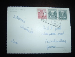 CP POUR LA FRANCE TP  1 S 50 + 50 G X2 OBL. 29.12.71 POST - Lettres & Documents