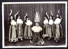 CARTE-PHOTO- GRAND FORMAT- 18 X 13 Cm-  COMMEDIENS- ARTISTES- COMPAGNIE DE BALETS JOHNNY LUDECHER- COSTUMES - Dans