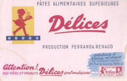 Pâtes  " DELICES  "      Ft  = 21 Cm  X  13.5 Cm - Alimentaire