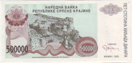 Croatia Srpska Krajina (Knin) 500.000 Dinara 1993 - Kroatien