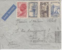 COTE D'IVOIRE - 1938 -  ENVELOPPE DE BINGERVILLE A DESTINATION DE TOULOUSE AVEC GRIFFE D'AVION RARE - B/TB - - Covers & Documents