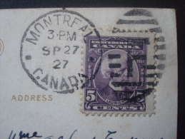 CANADA 1927 POSTAL CARD W/h Nr 124 / PACIFIC RAILWAY BRIDGE / To GOUGNIES (BELGIUM) / Train - Storia Postale