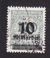 Germany, Scott #316, Used, Number Surcharged, Issued 1923 - Usados