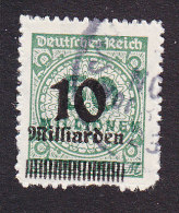 Germany, Scott #321, Used, Number Surcharged, Issued 1923 - Usados