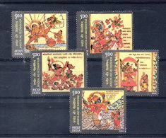 INDE. 5 Timbres Oblitérés Issus De La Série N°2147-57 De 2009. Krishna. - Induismo