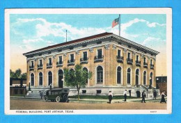 CPA - Federal Building ,Port Arthur-Texas -auto Ancienne - USA - Autres & Non Classés