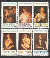 BULGARIA \ BULGARIE - 1986 - Titien - Tableaux -  6v  Obl. - Used Stamps