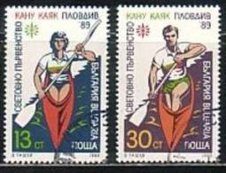 BULGARIA \ BULGARIE - 1989 - Championnais Du Monde De Canoe-kayak "Plovdiv´80" 2v Obl. - Oblitérés