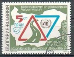 BULGARIA \ BULGARIE - 1990 - Anne International De La Securite Rutiere Sous L´egide De L´ONU - 1v Obl. - Used Stamps