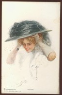 SIGNED HARRISON FISHER OLD POSTCARD #31 Series 101  WOMAN - Fisher, Harrison