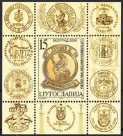 Yugoslavia 2000 JUFIZ X, 10th Yugoslav Philatelic Exhibition, Postmarks, Block, Souvenir Sheet MNH - Nuovi
