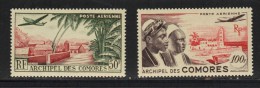 COMORES PA N° 1 & 2 * Charniéres Propres - Luftpost