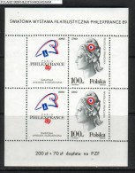 POLAND 1989 WORLD PHILATELIC EXHIBITION PHILEXFRANCE 89 FRANCE MS TYPE 1NHM Liberté égalité Fraternité French Revolution - French Revolution