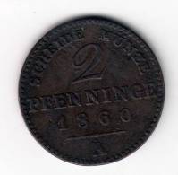 Duitsland Pruisen 2 Pfenninge 1860 - Kleine Munten & Andere Onderverdelingen