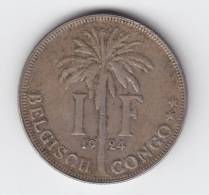 Congo 1 Frank 1924 - 1910-1934: Albert I